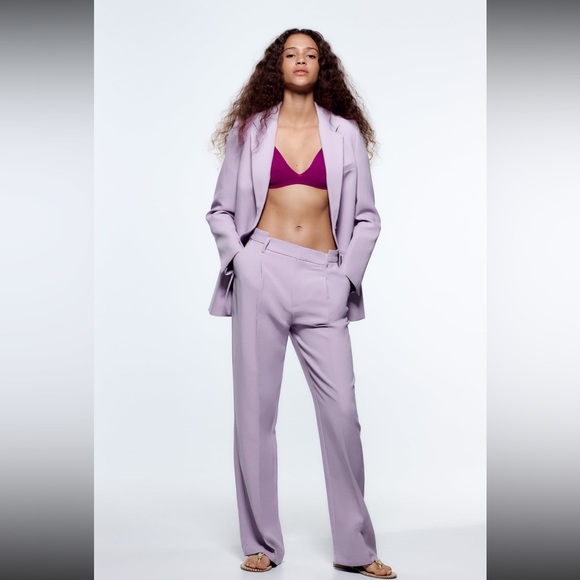 Zara Jackets & Blazers - Lavender blazer and wide leg pants suit worn once